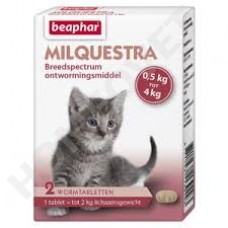 Beaphar Milquestra cat wormer for small cats and kittens - flavoured tablets